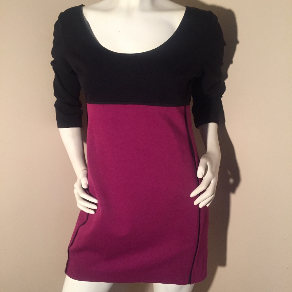 Narcisco rodriguez black red dress size Large